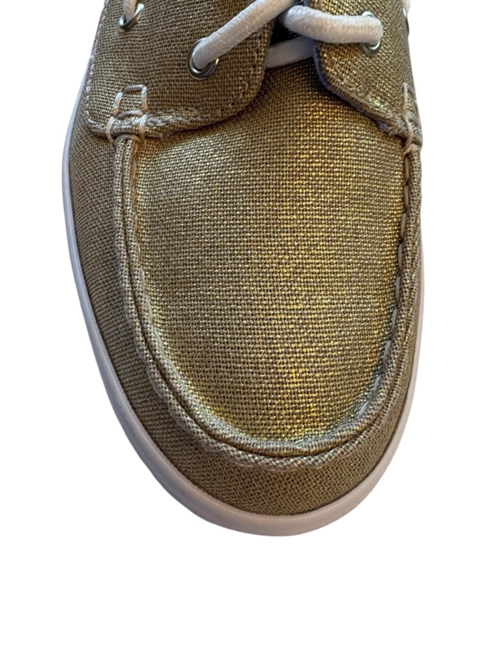 Tommy Hilfiger Gold Metallic Boat Shoes/ Loafers Womens Size 9 - Picture 5 of 6